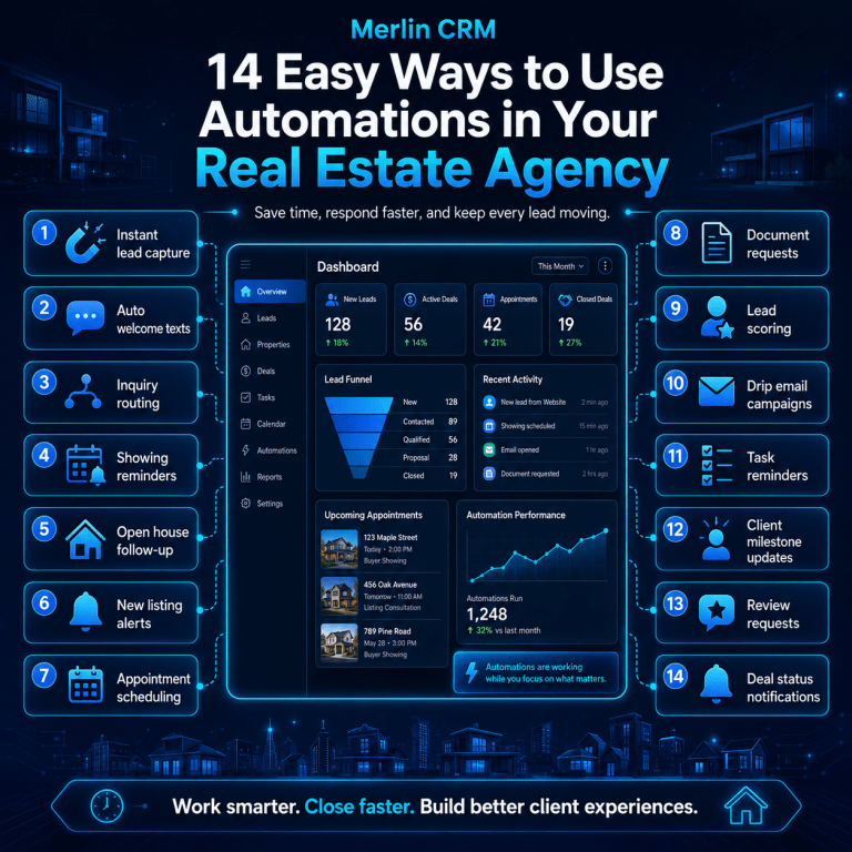 14 Easy ways to use automations in your real estate agency.
